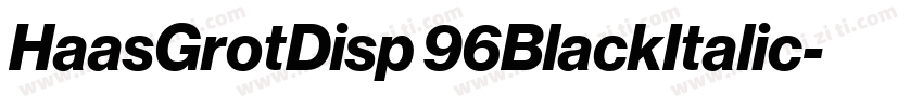 HaasGrotDisp 96BlackItalic字体转换